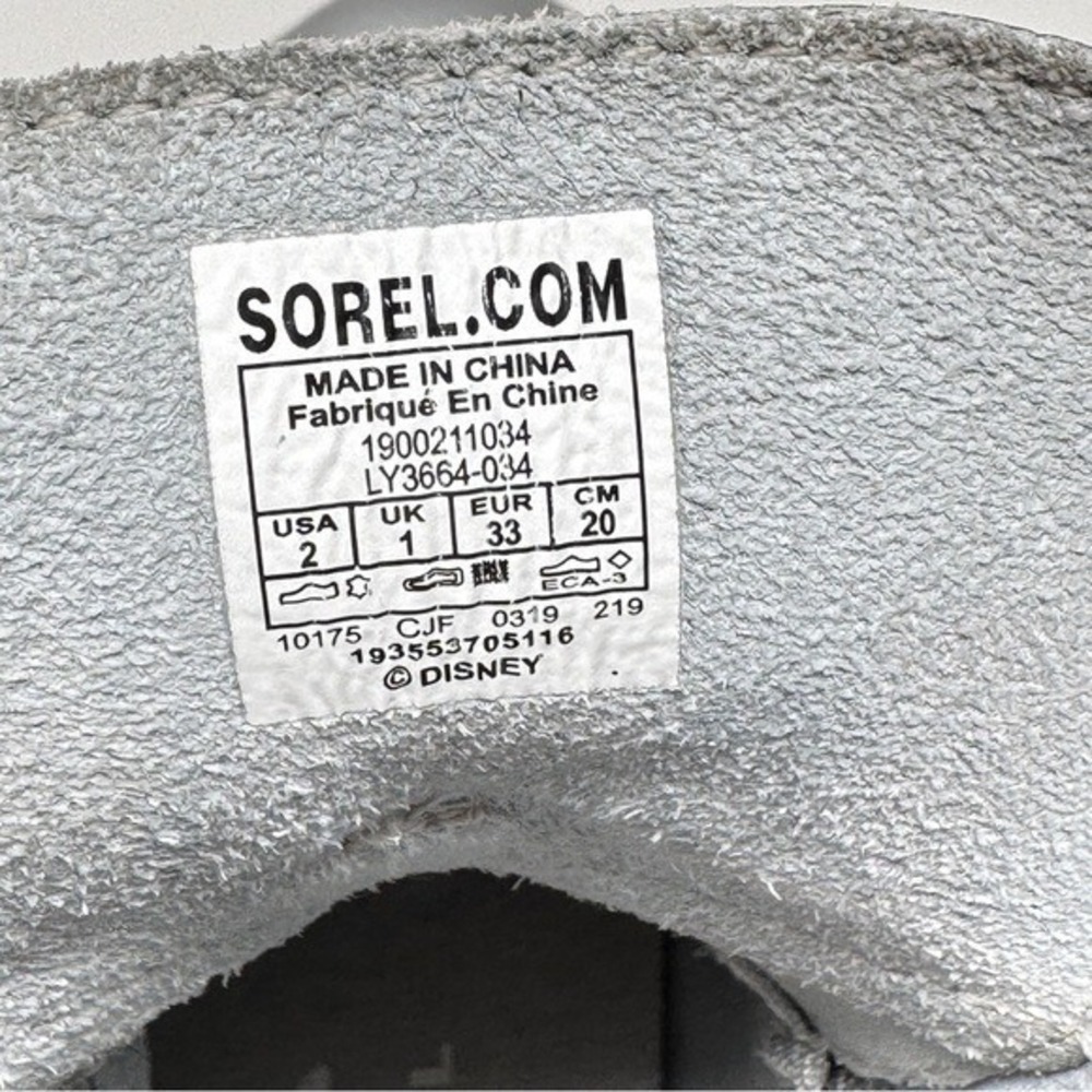 Sorel x Disney Joan of Arctic Wedge Frozen Boots – Silver, Girl's Size 2 - Picture 11 of 14